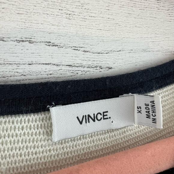 Vince Cream and Black Long Sleeve Pullover Sweater Size XS - Picture 7 of 8